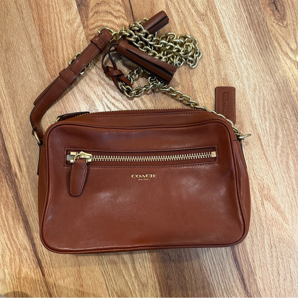 Like new Coach Brown Leather Crossbody Bag